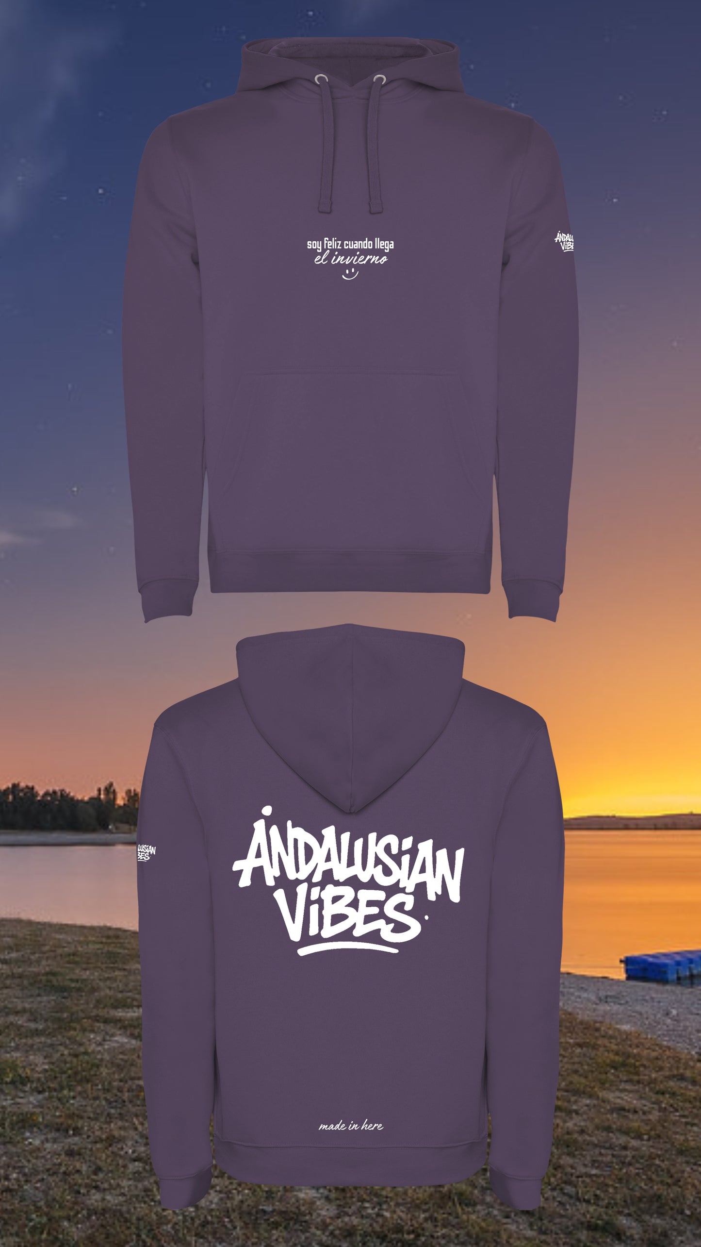 Sudadera "Soy feliz cuando llega el invierno"