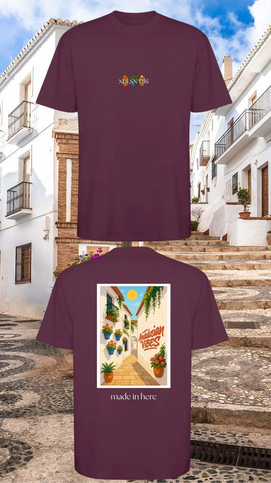 Camiseta "Made in here" Ciruela