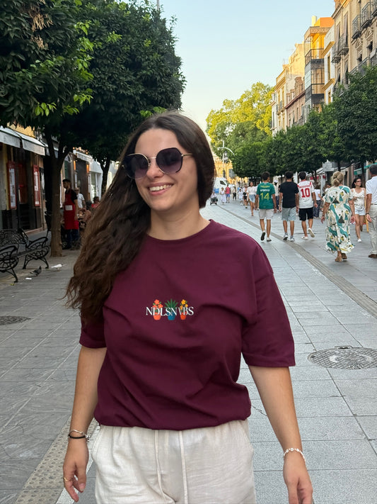 Camiseta "Made in here" Ciruela